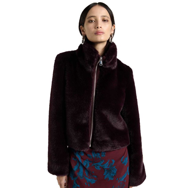 Cue Faux Fur Cropped Jacket image number 0